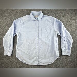 Everlane Women's Classic Oxford Button Down Shirt Light Blue Cotton Size 12